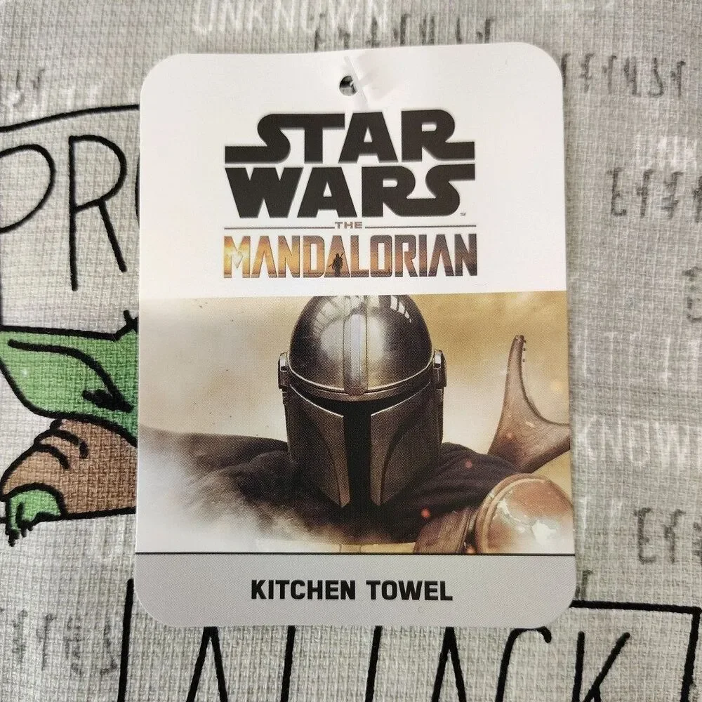 Disney Mandalorian Grogu Baby Yoda Oven Mitt Kitchen Towel Gray Green 2 Pieces